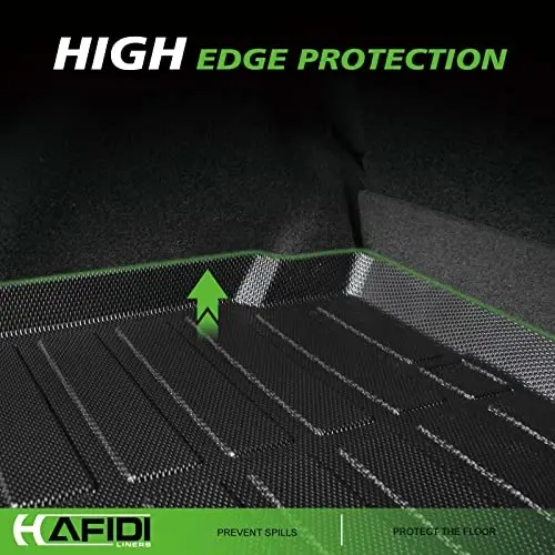 HAFIDI® Floor Mats & Cargo Liner Set Fit for 2019-2025 Audi Q3 All Weather Protection TPE Anti-Slip Automotive Full Set Floor Liners Custom Accessories - Black - 4