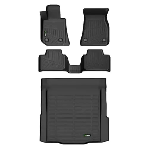 HAFIDI® Floor Mats & Cargo Liner Set Fit for 2019-2026 BMW 3 Series 330i 330e M3 M340i Sedan All Weather Protection TPE Anti-Slip Automotive Full Set Floor Liners Custom Accessories - Black - 1