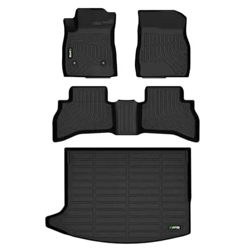 HAFIDI® Floor Mats & Cargo Liner Set Fit for 2020-2025 2026 Buick Encore GX AWD (Only Fit Cargo in Upper Deck Position) All Weather TPE Anti-Slip Car Full Set Floor Liners Custom Accessories - Black - HAFIDI