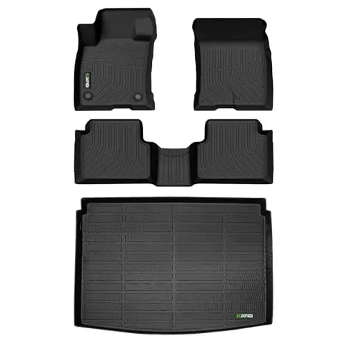 HAFIDI® Floor Mats & Cargo Liner Set Fit for 2021-2024 2025 Ford Bronco Sport All Weather Protection TPE Anti-Slip Automotive Full Set Floor Liners Custom Accessories - Black 