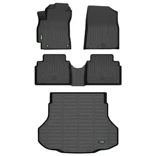 HAFIDI® Floor Mats & Cargo Liner Set Fit for 2021-2026 Hyundai Elantra & Elantra N (Not for Hybrird) All Weather TPE Anti-Slip Car Full Set Floor Liners Custom Accessories - Black - 1