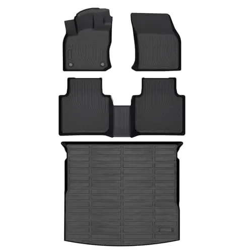 HAFIDI® Floor Mats & Cargo Liner Set Fit for 2023-2026 Kia NIRO PHEV (Plug-in Hybrid) All Weather Protection TPE Anti-Slip Automotive Full Set Floor Liners Custom NIRO PHEV Accessories - Black - 1