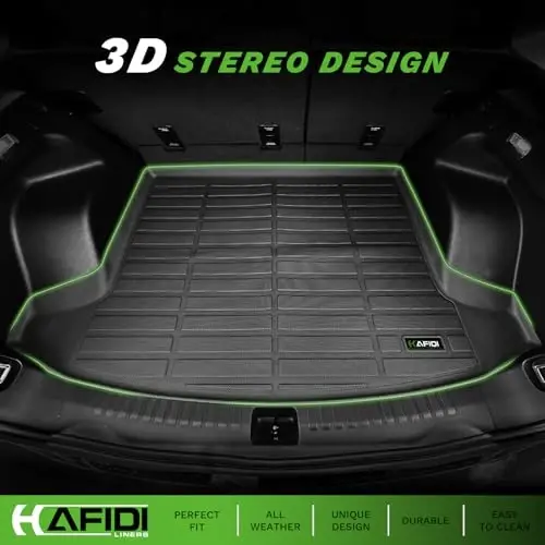 HAFIDI® Floor Mats & Cargo Liner Set Fit for 2024 2025 2026 Chevy Blazer EV &Honda Prologue All Weather Protection TPE Anti-Slip Full Set Floor Liners Custom Chevrolet Blazer Accessories - Black - 3