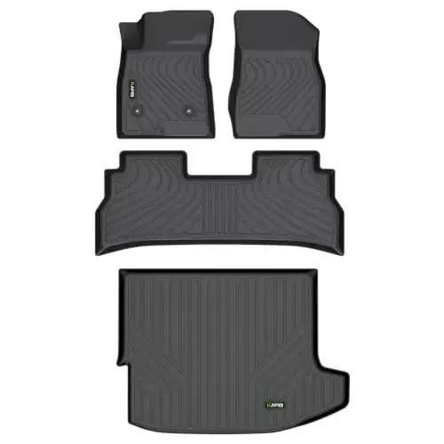 HAFIDI® Floor Mats & Cargo Liner Set Fit for 2024 2025 2026 Chevy Trax & Buick Envista All Weather Protection TPE Anti-Slip Automotive Full Set Floor Liners Chevrolet Trax Custom Accessories - Black - 1