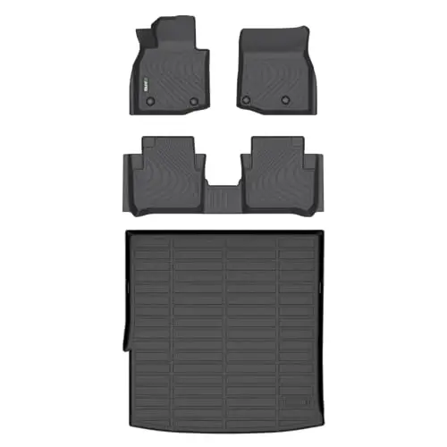 HAFIDI® Floor Mats & Cargo Liner Set Fit for 2025-2026 Mazda CX-50 Hybrid All Weather Protection TPE Anti-Slip Automotive Full Set Floor Liners Custom Mazda CX50 Hybrid Accessories - Black 