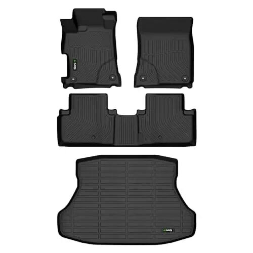 HAFIDI Floor Mats & Cargo Liner Set Fit for Acura ILX 2013-2022 All Weather Protection TPE Anti-Slip Automotive Full Set Floor Liners Custom Acura ILX Accessories - Black - 1