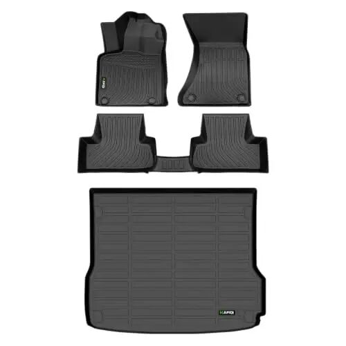 HAFIDI® Floor Mats & Cargo Liner Set Fit for Audi Q5 2009-2017 | Custom full set Car liners, anti-slip,waterproof, all weather guard, easy rinse clean,Full Set Accessories, TPE, Black - HAFIDI