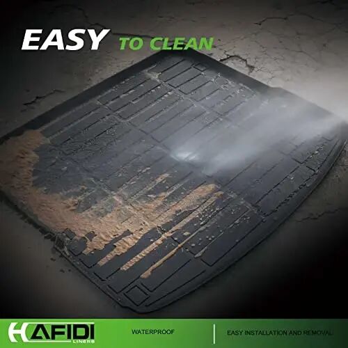 HAFIDI® Floor Mats & Cargo Liner Set Fit for Audi Q5 2009-2017 | Custom full set Car liners, anti-slip,waterproof, all weather guard, easy rinse clean,Full Set Accessories, TPE, Black - 6