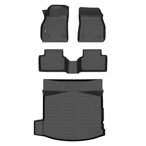 HAFIDI® Floor Mats & Cargo Liner Set Fit for Chevy Malibu 2013-2015 | All Weather Protection TPE Anti-Slip Car Full Set Floor Liners Custom Accessories -Black - 1