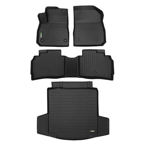 HAFIDI® Floor Mats & Cargo Liner Set Fit for Chevy Malibu 2016-2024 2025 All Weather Protection TPE Anti-Slip Automotive Full Set Floor Liners Custom Chevrolet Malibu Accessories - Black - 1