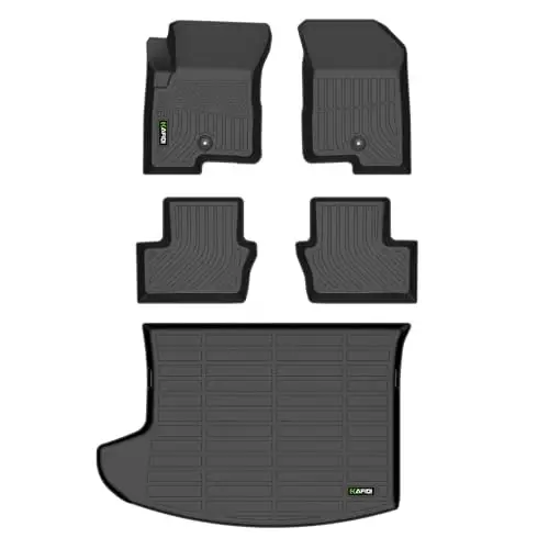 HAFIDI® Floor Mats & Cargo Liner Set Fit for Jeep Compass 2007-2016 All Weather TPE Anti-Slip Car Full Set Floor Liners Custom Accessories - Black 