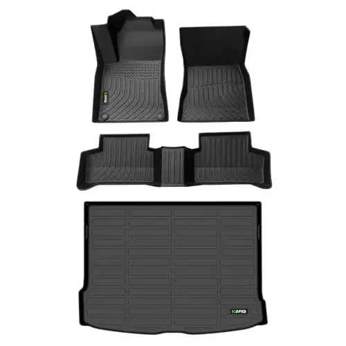 HAFIDI® Floor Mats & Cargo Liner Set Fit for Mercedes Benz GLA 2021-2025 2026 All Weather TPE Anti-Slip Car Full Set Floor Liners Custom Accessories - Black - 1