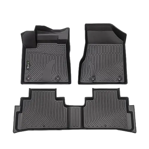 HAFIDI Floor Mats Custom for Nissan Murano 2024 2023 2022 2021 2020 2019 2018 2017.5 All Weather Protection TPE Heavy Duty Non-Slip Automotive Floor Liners Fits Front& 2nd Row Set Accessories, Black - 1