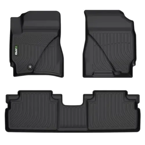 HAFIDI® Floor Mats Fit for 2009-2012 Ford Escape for Mazda Tribute & Mercury Mariner 2009-2011 All Weather Protection TPE Car Floor Liners, Fits 1st & 2nd Row Full Set Custom Accessories, Black - 1