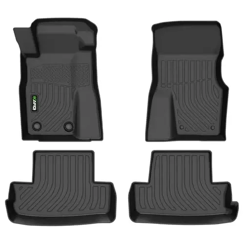 HAFIDI® Floor Mats Fit for 2011-2014 Ford Mustang Coupe & Convertible All Weather Protection TPE Car Floor Liners, Fits 1st & 2nd Row Full Set Custom Accessories, Black 