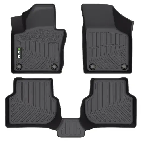 HAFIDI® Floor Mats Fit for 2012-2018 Volkswagen Jetta（Not for SportWagen 2012-2014） All Weather Protection TPE Car Floor Liners, Fits 1st & 2nd Row Full Set VW Jetta Custom Accessories, Black 