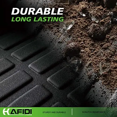 HAFIDI® Floor Mats Fit for 2013-2018 Dodge Ram 1500/2500/3500 Crew Cab & 2019-2024 Dodge Ram 1500 Classic Crew Cab, All Weather Car Floor Liners, Fits 1st & 2nd Row Full Set Custom Accessories, Black - 5