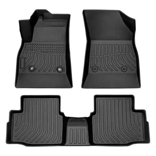 HAFIDI® Floor Mats Fit for 2016-2019 Chevy Chevrolet Cruze (Not for 2016 Cruze Limited) All Weather Protection TPE Car Floor Liners, Fits 1st & 2nd Row Full Set Custom Accessories, Black 