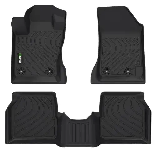 HAFIDI® Floor Mats Fit for 2017-2026 Jeep Compass All Weather Protection TPE Car Floor Liners, Fits 1st & 2nd Row Full Set Custom Accessories, Black - 1
