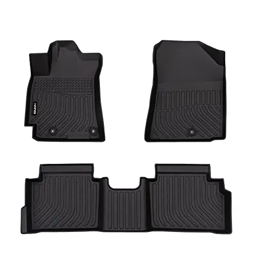 HAFIDI® Floor Mats Fit for 2019-2024 Kia Forte丨S丨EX丨FE丨LX丨LXS丨GT丨GT-Line丨All Weather Protection TPE Anti-Slip Automotive Floor Liners, Fits 1st & 2nd Row Full Set Custom Accessories, Black 