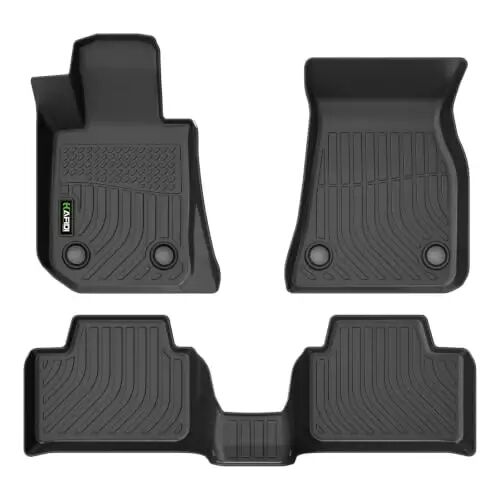 HAFIDI® Floor Mats Fit for 2019-2026 BMW 3 Series 330i 330e M3 M340i Sedan | All Weather Protection TPE Anti-Slip Automotive Full Set Floor Liners Custom Accessories - Black - HAFIDI