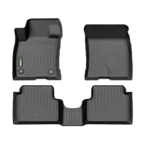 HAFIDI® Floor Mats Fit for 2022-2024 2025 2026 Ford Maverick (Not for Hybrid) All Weather Protection TPE Anti-Slip Automotive Floor Liners, Fits 1st & 2nd Row Full Set Custom Accessories, Black - 1