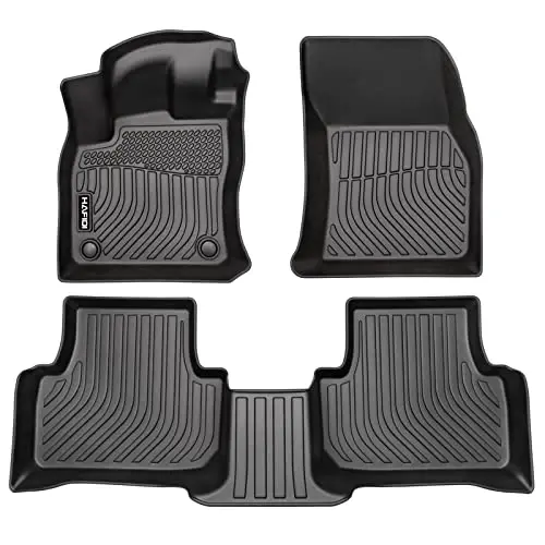 HAFIDI® Floor Mats Fit for 2022-2026 Volkswagen Taos All Weather Protection TPE Anti-Slip Automotive Floor Liners, Fits 1st & 2nd Row Full Set Custom VW Taos Accessories, Black 
