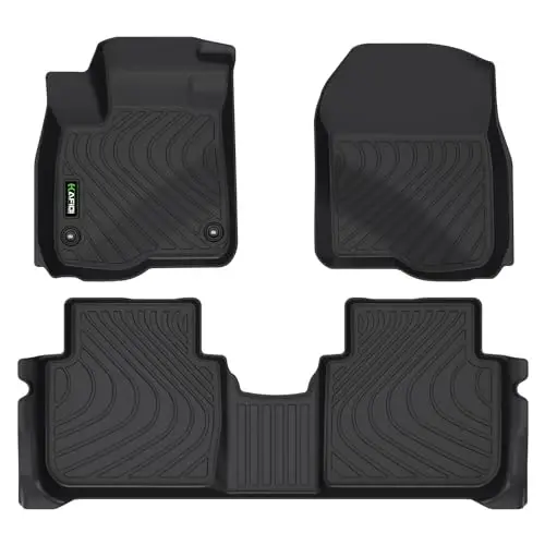 HAFIDI® Floor Mats Fit for 2023 2024 2025 2026 Honda CR-V & CRV Hybrid All Weather Protection TPE Anti-Slip Automotive Floor Liners, Fits 1st & 2nd Row Full Set Custom Accessories, Black - 1