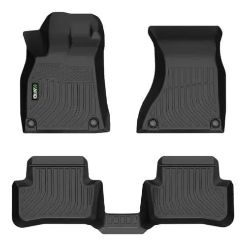 HAFIDI® Floor Mats Fit for Audi A4 & S4 2009-2016 All Weather Protection TPE Car Floor Liners, Fits 1st & 2nd Row Full Set Custom Accessories, Black - 1