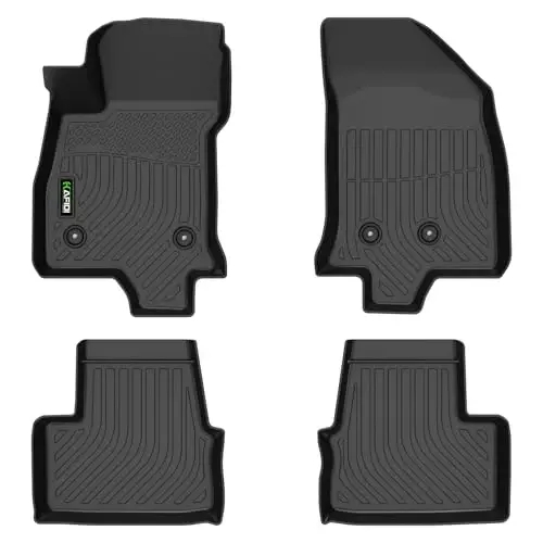 HAFIDI® Floor Mats Fit for Chevy/Chevrolet Volt 2016-2019 | Custom full set Car liners, anti-slip,waterproof, all weather guard, easy rinse clean,Chevy Volt Accessories, TPE, Black - 1