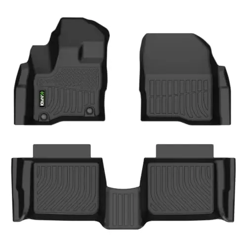 HAFIDI® Floor Mats Fit for Ford Taurus 2010-2019 All Weather Protection TPE Car Floor Liners, Fits 1st & 2nd Row Full Set Custom Accessories, Black - 1