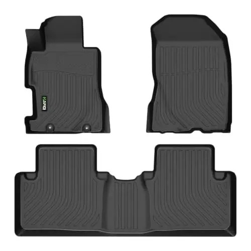 HAFIDI® Floor Mats Fit for Honda Civic 2006-2011 (Only Sedan Model/Not Fit Coupe) All Weather Protection TPE Car Floor Liners, Fits 1st & 2nd Row Full Set Custom Accessories, Black - 1