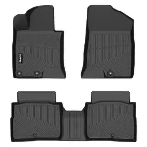 HAFIDI® Floor Mats Fit for Kia Optima 2011-2015 All Weather Protection TPE Car Floor Liners, Fits 1st & 2nd Row Full Set Custom Accessories, Black - HAFIDI