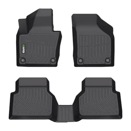 HAFIDI® Floor Mats Fit for Volkswagen Tiguan 2009-2017 All Weather Protection TPE Car Floor Liners, Fits 1st & 2nd Row Full Set VW Tiguan Custom Accessories, Black 