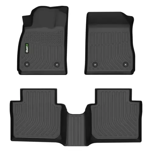 HAFIDI® Floor Mats for Chevy Impala 2014-2020 Car Mats for All Weather Protection TPE Anti-Slip Automotive Floor Liners, Fits 1st & 2nd Row Accessories, Black - HAFIDI