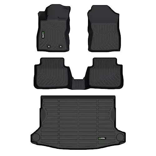 HAFIDI® Floor Mats for Subaru Crosstrek 2024 2025 2026 & Impreza (Not Hybrid Models) All Weather Car Mats Protection TPE Anti-Slip Automotive Crosstrek Floor Liners Custom Accessories - Black 