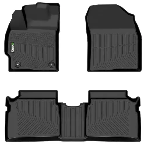 HAFIDI® Floor Mats for Toyota Prius 2012-2015 (Not Fit Plug-in, Hybrid,V or C Models), All Weather Protection TPE Anti-Slip Automotive Prius Floor Liners, Fits 1st & 2nd Row Accessories, Black 