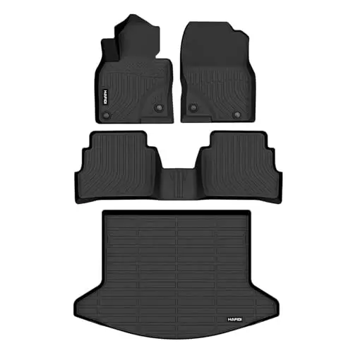 HAFIDI® All Weather Floor Mats & Cargo Liner Set Fit for Mazda CX5 2017-2022 Car Mats for CX-5 Floor Liners TPE Anti-Slip Automotive Full Set Custom Accessories - Black 