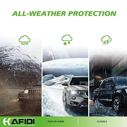 HAFIDI® Коврики для пола подходят для 2011-2020 Dodge Journey, всепогодная защита, автомобильные коврики TPE, подходят для 1-го и 2-го ряда, полный набор заказных аксессуаров, черный - 5