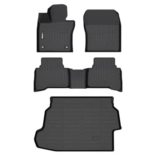 HAFIDI® Floor Mats & Cargo Liner Set Fit for 2023 2024 2025 2026 Toyota Prius & Prius Prime All Weather Protection TPE Anti-Slip Automotive Full Set Floor Liners Custom Accessories - Black - HAFIDI