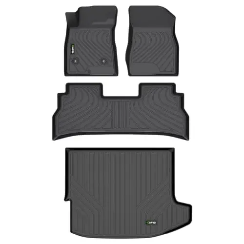 HAFIDI® Floor Mats & Cargo Liner Set Fit for 2024 2025 2026 Chevy Trax & Buick Envista All Weather Protection TPE Anti-Slip Automotive Full Set Floor Liners Chevrolet Trax Custom Accessories - Black - 1