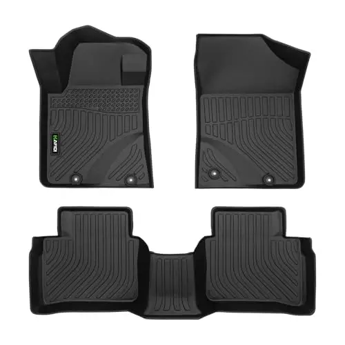 HAFIDI® Floor Mats Fit for 2014-2018 Nissan Altima All Weather Protection TPE Anti-Slip Automotive Floor Liners, Fits 1st & 2nd Row Full Set Custom Accessories, Black - HAFIDI