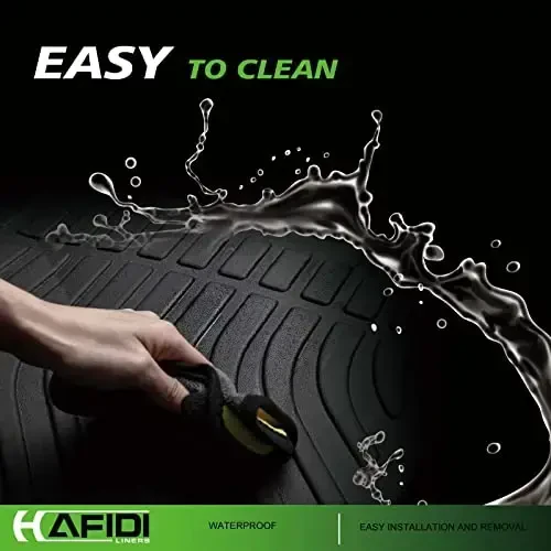 HAFIDI® Floor Mats Fit for 2019-2024 Dodge Ram 2500/3500 Crew cab, All Weather Protection TPE Anti-Slip Automotive Floor Liners, Fits 1st & 2nd Row Full Set Custom Accessories, Black - 6