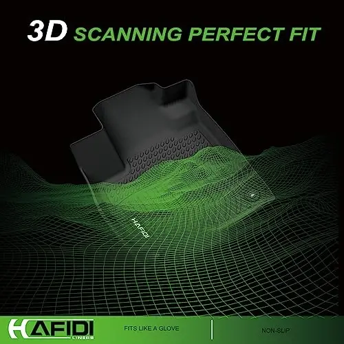 HAFIDI® Floor Mats Fit for 2019-2026 Dodge Ram 2500/3500 Crew cab, All Weather Protection TPE Anti-Slip Automotive Floor Liners, Fits 1st & 2nd Row Full Set Custom Accessories, Black - 3