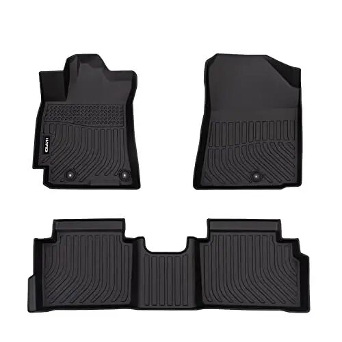 HAFIDI® Floor Mats Fit for 2019-2024 Kia Forte丨S丨EX丨FE丨LX丨LXS丨GT丨GT-Line丨All Weather Protection TPE Anti-Slip Automotive Floor Liners, Fits 1st & 2nd Row Full Set Custom Accessories, Black 