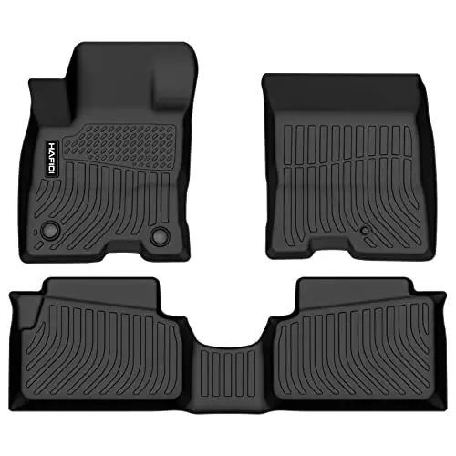 HAFIDI® Floor Mats Fit for 2022-2025 2026 Ford Maverick Hybrid All Weather Protection TPE Anti-Slip Automotive Floor Liners, Fits 1st & 2nd Row Full Set Custom Maverick Hybrid Accessories, Black 