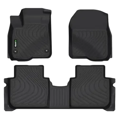 HAFIDI® Floor Mats Fit for 2023 2024 2025 2026 Honda CR-V & CRV Hybrid All Weather Protection TPE Anti-Slip Automotive Floor Liners, Fits 1st & 2nd Row Full Set Custom Accessories, Black - 1