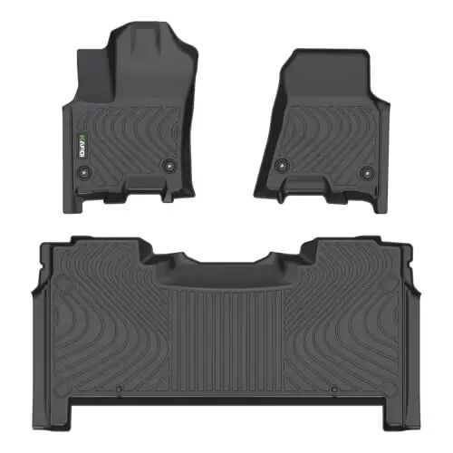 HAFIDI® Floor Mats Fit for 2025 2026 Dodge Ram 1500 Crew Cab Under-seat Storage, All Weather Protection TPE Anti-Slip Automotive Floor Liners, Fits 1st & 2nd Row Full Set Custom Accessories, Black 