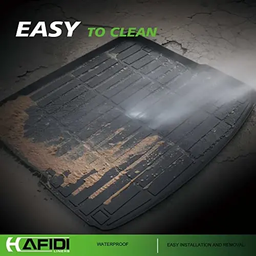 HAFIDI® Floor Mats & Cargo Liner Fit for 2020-2025 Audi Q7 & SQ7 All Weather Protection TPE Anti-Slip Automotive Full Set Floor Liners Custom Accessories - Black - 6