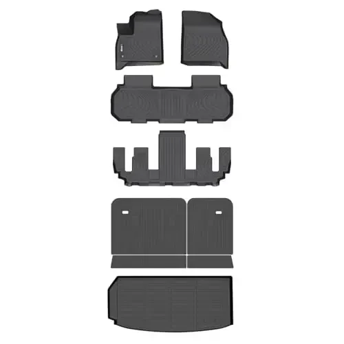 HAFIDI® Floor Mats & Cargo Liner & Seatback Cargo Set for 2025 2026 Buick Enclave & 2024-2026 GMC Acadia 7 Seats & 2024-2026 Chevy Chevrolet Traverse 7 Seats (Not for 2024 Traverse Limited) - 1